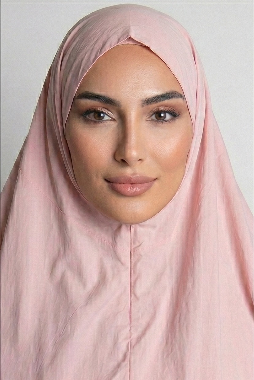 Salah-Mate prayer garment Blush Pink fabric texture detail